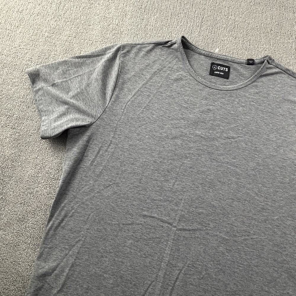Cuts Clothing Shirt Adult Extra Large Gray Short Sleeve Active Athleisure Casual - Picture 2 of 14